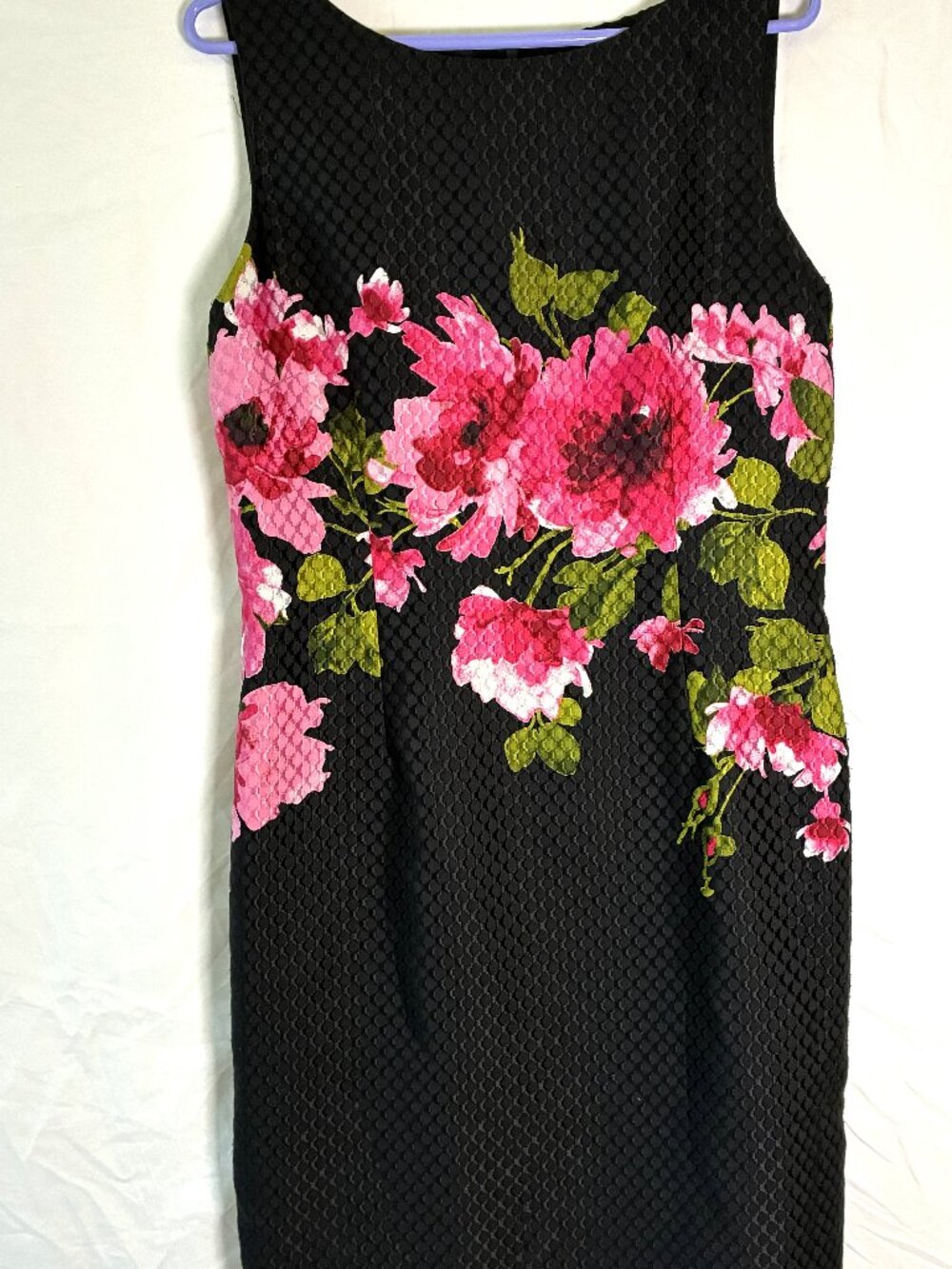 TAHARI: Size 10 Black with Floral Dress